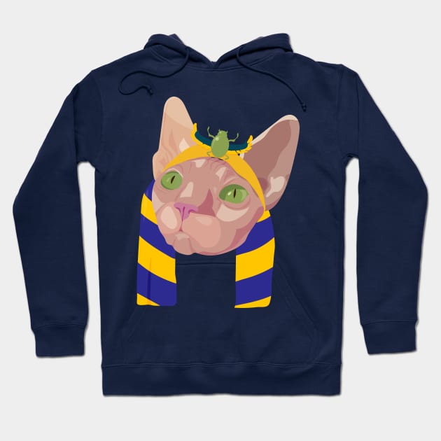 Egyptian Sacred Sphynx Cat Hoodie by tatadonets